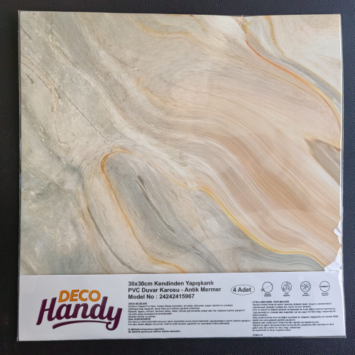 Decohandy%2030x30%20Cm%20Pvc%20Duvar%20Karosu%204’Lü%20Paket%20-%20Antik%20Mermer