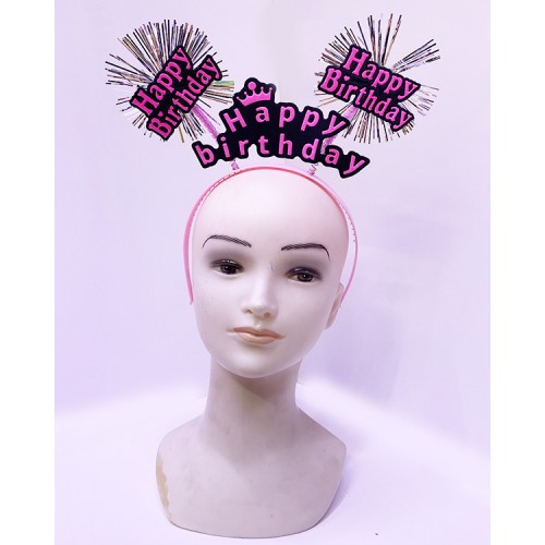 Neon%20Pembe%20Happy%20Birthday%20Tacı