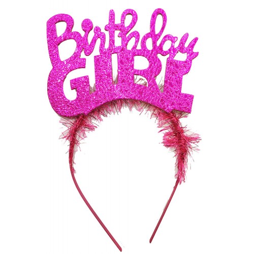 Birthday%20Girl%20Yazılı%20Fuşya%20Parti%20Tacı